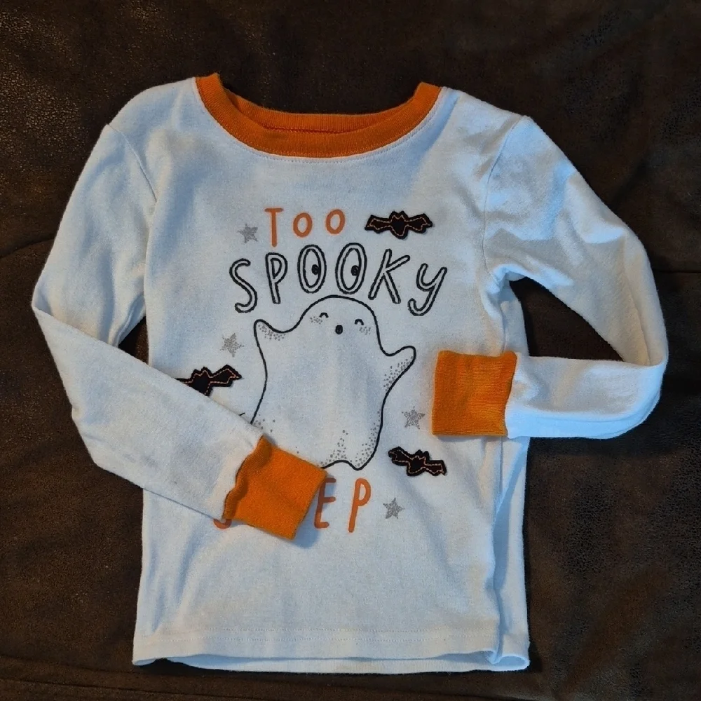 Carter's White and Orange Halloween Pajama Set